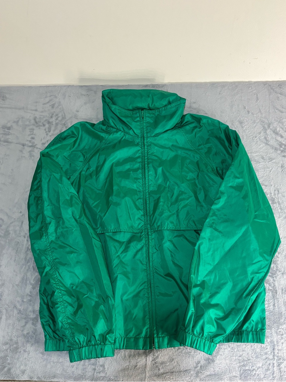 Vintage 90s Eddie Bauer Vented Windbreaker Jacket Green Men's L Packable Hood